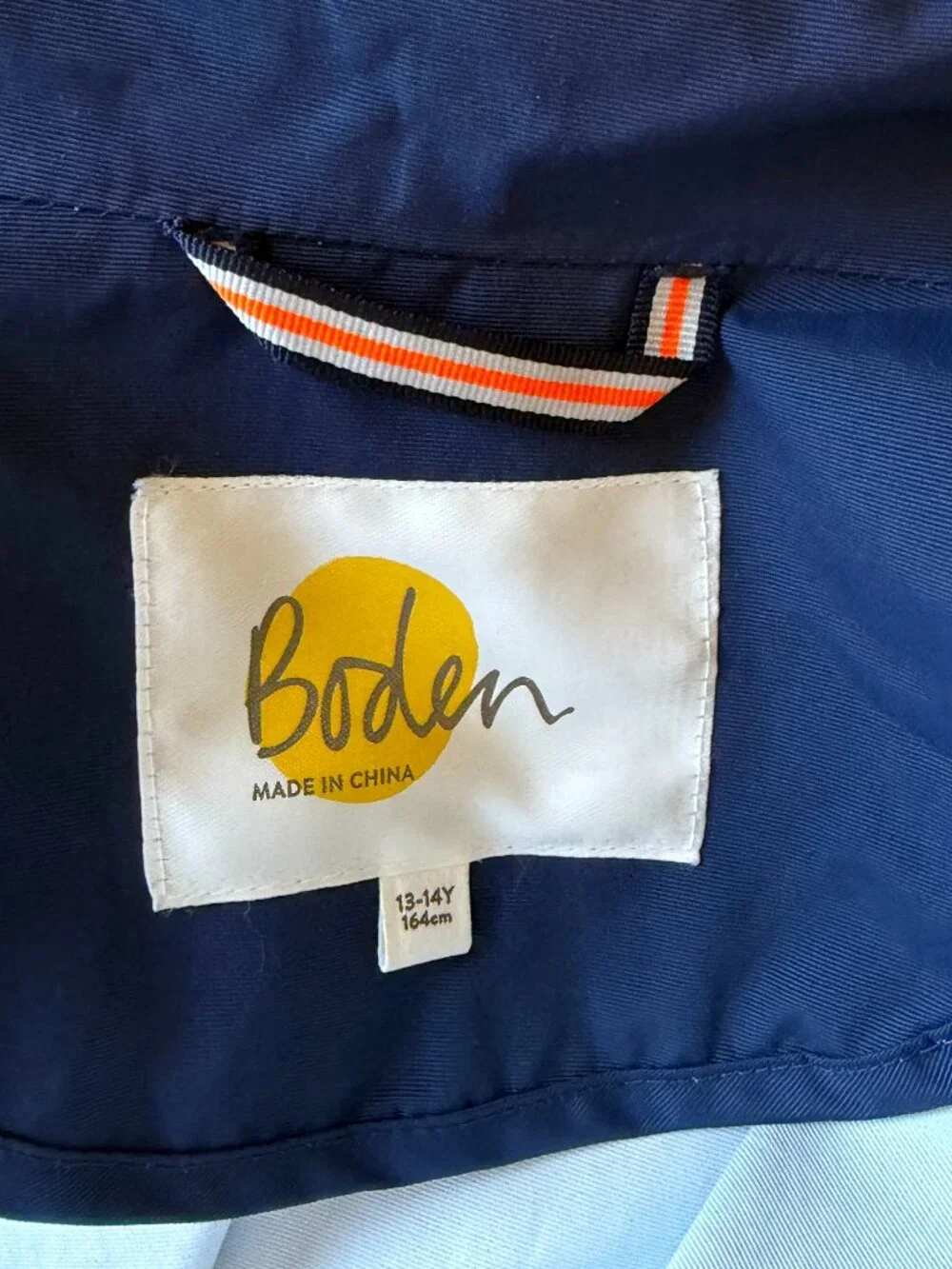 Boden Girls Hooded Rain Jacket, Size 13–14 Years
